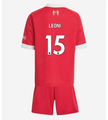 Liverpool Giovanni Leoni #15 Hemmakläder Barn 2025-26 Kortärmad (+ Korta byxor)